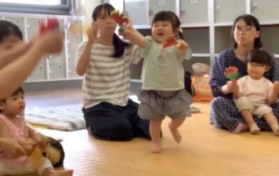 下京区・南区のベビーリトミックレッスン「海だ！夏祭りだ！わくわくがいっぱい大冒険」レッスン！